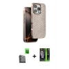 MARSİLYAN™- iPhone 16 Pro Kılıf Vadi Özel Seri - Şeffaf 360 Full Body Arka Koruyucu + Raze Metal Kamera Lens - SH