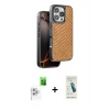 MARSİLYAN™- iPhone 16 Pro Kılıf Vadi Özel Seri - Şeffaf Pasifik Cam Ekran Koruyucu + Raze Metal Kamera Lens - BZ