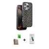 MARSİLYAN™- iPhone 16 Pro Kılıf Vadi Özel Seri - Şeffaf Pasifik Cam Ekran Koruyucu + Raze Metal Kamera Lens - CLTM