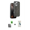 MARSİLYAN™- iPhone 16 Pro Kılıf Vadi Özel Seri - Şeffaf Pasifik Cam Ekran Koruyucu + Raze Metal Kamera Lens - SH