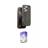 MARSİLYAN™- iPhone 16 Pro Kılıf Vadi Özel Seri - Siyah Bilvis 5in1 3D Magic Cam Ekran Koruyucu