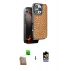MARSİLYAN™- iPhone 16 Pro Kılıf Vadi Özel Seri - Siyah Buffer Hayalet Cam Ekran Koruyucu + Raze Metal Kamera Lens - CLTM