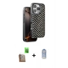 MARSİLYAN™- iPhone 16 Pro Kılıf Vadi Özel Seri - Siyah Joko Magic 5D Cam + Raze Metal Kamera Lens - CLTM
