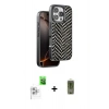 MARSİLYAN™- iPhone 16 Pro Kılıf Vadi Özel Seri - Siyah Joko Magic 5D Hayalet Cam + Raze Metal Kamera Lens - BZ