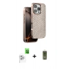 MARSİLYAN™- iPhone 16 Pro Kılıf Vadi Özel Seri - Siyah Joko Magic 5D Hayalet Cam + Raze Metal Kamera Lens - BZ