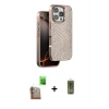 MARSİLYAN™- iPhone 16 Pro Kılıf Vadi Özel Seri - Siyah Joko Magic 5D Hayalet Cam + Raze Metal Kamera Lens - CLTM
