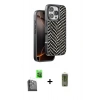 MARSİLYAN™- iPhone 16 Pro Kılıf Vadi Özel Seri - Siyah Joko Magic 5D Hayalet Cam + Raze Metal Kamera Lens - SH