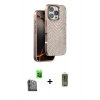 MARSİLYAN™- iPhone 16 Pro Kılıf Vadi Özel Seri - Siyah Joko Magic 5D Hayalet Cam + Raze Metal Kamera Lens - SH