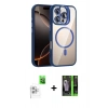 MARSİLYAN™- iPhone 16 Pro Kılıf Yadigar Asil Koleksiyonu - Şeffaf 360 Full Body Arka Koruyucu + Raze Metal Kamera Lens - BZ