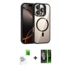 MARSİLYAN™- iPhone 16 Pro Kılıf Yadigar Asil Koleksiyonu - Şeffaf 360 Full Body Arka Koruyucu + Raze Metal Kamera Lens - BZ