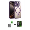 MARSİLYAN™- iPhone 16 Pro Kılıf Yadigar Asil Koleksiyonu - Şeffaf 360 Full Body Arka Koruyucu + Raze Metal Kamera Lens - SH
