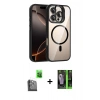 MARSİLYAN™- iPhone 16 Pro Kılıf Yadigar Asil Koleksiyonu - Şeffaf 360 Full Body Arka Koruyucu + Raze Metal Kamera Lens - SH