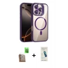 MARSİLYAN™- iPhone 16 Pro Kılıf Yadigar Asil Koleksiyonu - Şeffaf Pasifik Cam Ekran Koruyucu + Raze Metal Kamera Lens - CLTM