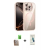 MARSİLYAN™- iPhone 16 Pro Kılıf Yadigar Asil Koleksiyonu - Şeffaf Pasifik Cam Ekran Koruyucu + Raze Metal Kamera Lens - CLTM