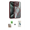 MARSİLYAN™- iPhone 16 Pro Kılıf Yadigar Asil Koleksiyonu - Şeffaf Pasifik Cam Ekran Koruyucu + Raze Metal Kamera Lens - CLTM