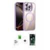 MARSİLYAN™- iPhone 16 Pro Kılıf Yadigar Asil Koleksiyonu - Siyah 360 Mat Full Body Arka Koruyucu + Raze Metal Kamera Lens - BZ