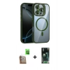 MARSİLYAN™- iPhone 16 Pro Kılıf Yadigar Asil Koleksiyonu - Siyah 360 Mat Full Body Arka Koruyucu + Raze Metal Kamera Lens - CLTM