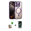 MARSİLYAN™- iPhone 16 Pro Kılıf Yadigar Asil Koleksiyonu - Siyah 360 Mat Full Body Arka Koruyucu + Raze Metal Kamera Lens - CLTM