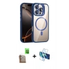 MARSİLYAN™- iPhone 16 Pro Kılıf Yadigar Asil Koleksiyonu - Siyah 3D Antistatik Cam Ekran Koruyucu + Raze Metal Kamera Lens - CLTM