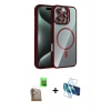 MARSİLYAN™- iPhone 16 Pro Kılıf Yadigar Asil Koleksiyonu - Siyah 3D Antistatik Cam Ekran Koruyucu + Raze Metal Kamera Lens - CLTM