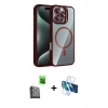 MARSİLYAN™- iPhone 16 Pro Kılıf Yadigar Asil Koleksiyonu - Siyah 3D Antistatik Cam Ekran Koruyucu + Raze Metal Kamera Lens - SH