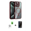MARSİLYAN™- iPhone 16 Pro Kılıf Yadigar Asil Koleksiyonu - Siyah 3D Antistatik Hayalet Cam Ekran Koruyucu + Raze Metal Kamera Lens - BZ