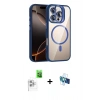 MARSİLYAN™- iPhone 16 Pro Kılıf Yadigar Asil Koleksiyonu - Siyah 3D Antistatik Seramik Nano Ekran Koruyucu + Raze Metal Kamera Lens - BZ