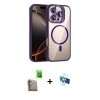 MARSİLYAN™- iPhone 16 Pro Kılıf Yadigar Asil Koleksiyonu - Siyah 3D Antistatik Seramik Nano Ekran Koruyucu + Raze Metal Kamera Lens - CLTM