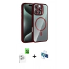 MARSİLYAN™- iPhone 16 Pro Kılıf Yadigar Asil Koleksiyonu - Siyah 3D Antistatik Seramik Nano Ekran Koruyucu + Raze Metal Kamera Lens - BZ