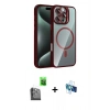 MARSİLYAN™- iPhone 16 Pro Kılıf Yadigar Asil Koleksiyonu - Siyah 3D Antistatik Seramik Nano Ekran Koruyucu + Raze Metal Kamera Lens - SH