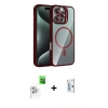 MARSİLYAN™- iPhone 16 Pro Kılıf Yadigar Asil Koleksiyonu - Siyah Bilvis 0.18mm Plus Cam Ekran Koruyucu + Raze Metal Kamera Lens - BZ