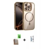 MARSİLYAN™- iPhone 16 Pro Kılıf Yadigar Asil Koleksiyonu - Siyah Bilvis 0.18mm Plus Cam Ekran Koruyucu + Raze Metal Kamera Lens - CLTM