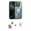 MARSİLYAN™- iPhone 16 Pro Kılıf Yadigar Asil Koleksiyonu - Siyah Bilvis 0.18mm Plus Cam Ekran Koruyucu + Raze Metal Kamera Lens - CLTM