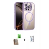 MARSİLYAN™- iPhone 16 Pro Kılıf Yadigar Asil Koleksiyonu - Siyah Bilvis 0.18mm Plus Cam Ekran Koruyucu + Raze Metal Kamera Lens - CLTM