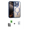 MARSİLYAN™- iPhone 16 Pro Kılıf Yadigar Asil Koleksiyonu - Siyah Bilvis 0.18mm Plus Cam Ekran Koruyucu + Raze Metal Kamera Lens - SH