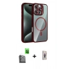 MARSİLYAN™- iPhone 16 Pro Kılıf Yadigar Asil Koleksiyonu - Siyah Bilvis 3D Cam Ekran Koruyucu + Raze Metal Kamera Lens - SH