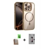 MARSİLYAN™- iPhone 16 Pro Kılıf Yadigar Asil Koleksiyonu - Siyah Bilvis 3D Mat Cam Ekran Koruyucu + Raze Metal Kamera Lens - CLTM