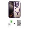 MARSİLYAN™- iPhone 16 Pro Kılıf Yadigar Asil Koleksiyonu - Siyah Bilvis 3D Mat Cam Ekran Koruyucu + Raze Metal Kamera Lens - BZ