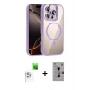 MARSİLYAN™- iPhone 16 Pro Kılıf Yadigar Asil Koleksiyonu - Siyah Bilvis 3D Mat Cam Ekran Koruyucu + Raze Metal Kamera Lens - BZ