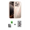 MARSİLYAN™- iPhone 16 Pro Kılıf Yadigar Asil Koleksiyonu - Siyah Bilvis 3D Mat Cam Ekran Koruyucu + Raze Metal Kamera Lens - SH
