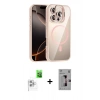 MARSİLYAN™- iPhone 16 Pro Kılıf Yadigar Asil Koleksiyonu - Siyah Bilvis 3D Mat Cam Ekran Koruyucu + Raze Metal Kamera Lens - BZ