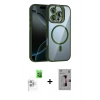 MARSİLYAN™- iPhone 16 Pro Kılıf Yadigar Asil Koleksiyonu - Siyah Bilvis 3D Mat Cam Ekran Koruyucu + Raze Metal Kamera Lens - BZ