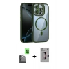 MARSİLYAN™- iPhone 16 Pro Kılıf Yadigar Asil Koleksiyonu - Siyah Bilvis 3D Mat Cam Ekran Koruyucu + Raze Metal Kamera Lens - SH