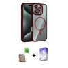 MARSİLYAN™- iPhone 16 Pro Kılıf Yadigar Asil Koleksiyonu - Siyah Bilvis 5in1 3D Magic Cam Ekran Koruyucu + Çöl Titanyum Raze Metal Kamera Lens