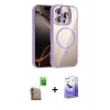 MARSİLYAN™- iPhone 16 Pro Kılıf Yadigar Asil Koleksiyonu - Siyah Bilvis 5in1 5D Magic Hayalet Cam Ekran Koruyucu + Raze Metal Kamera Lens - CLTM