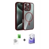 MARSİLYAN™- iPhone 16 Pro Kılıf Yadigar Asil Koleksiyonu - Siyah Bilvis 5in1 5D Magic Hayalet Cam Ekran Koruyucu + Raze Metal Kamera Lens - BZ