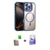 MARSİLYAN™- iPhone 16 Pro Kılıf Yadigar Asil Koleksiyonu - Siyah Bilvis 5in1 5D Magic Hayalet Cam Ekran Koruyucu + Raze Metal Kamera Lens - CLTM