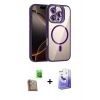 MARSİLYAN™- iPhone 16 Pro Kılıf Yadigar Asil Koleksiyonu - Siyah Bilvis 5in1 5D Magic Hayalet Cam Ekran Koruyucu + Raze Metal Kamera Lens - CLTM