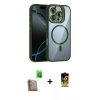 MARSİLYAN™- iPhone 16 Pro Kılıf Yadigar Asil Koleksiyonu - Siyah Buffer Cam Ekran Koruyucu + Raze Metal Kamera Lens - CLTM
