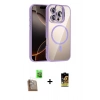 MARSİLYAN™- iPhone 16 Pro Kılıf Yadigar Asil Koleksiyonu - Siyah Buffer Cam Ekran Koruyucu + Raze Metal Kamera Lens - CLTM